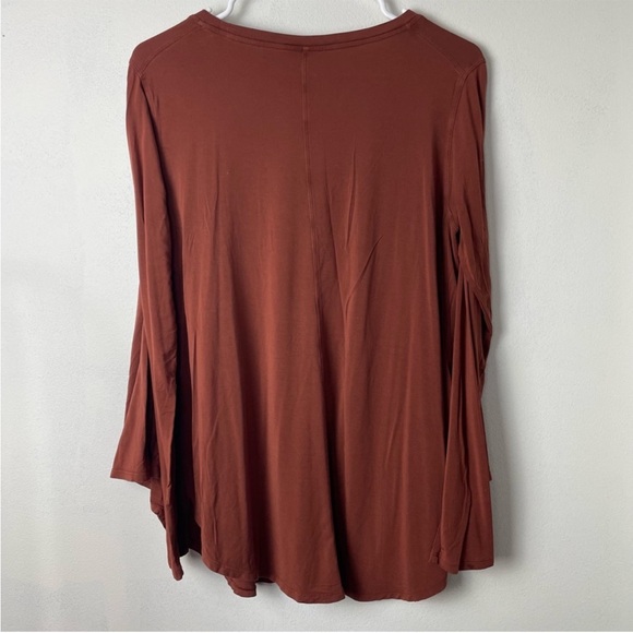 {SOLD} LULULEMON Up For Down Time Top Long Sleeve Women’s US 10 Orange - Picture 8 of 9